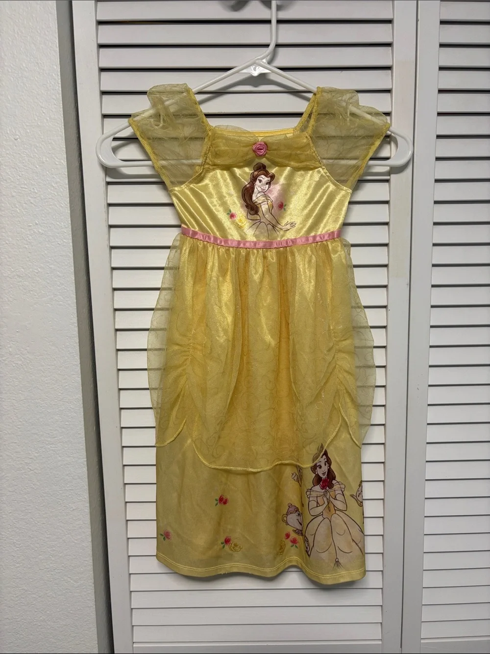 Disney Yellow and Pink Belle Costume Dress for Kids